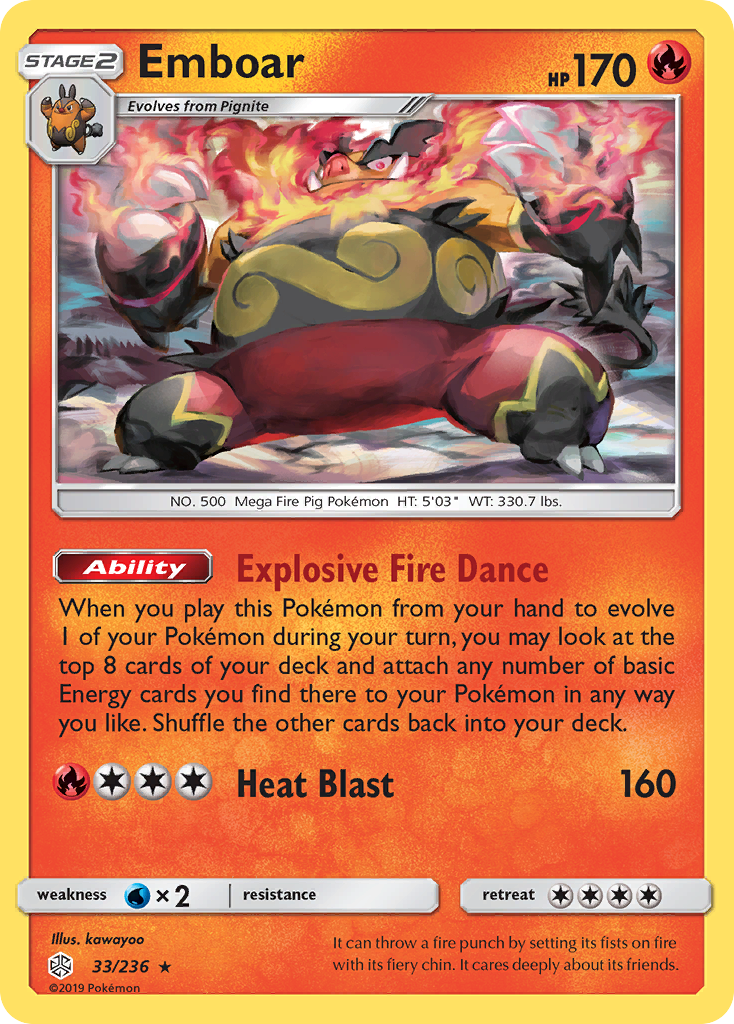 Emboar (33/236) [Sun & Moon: Cosmic Eclipse] | Exor Games New Glasgow