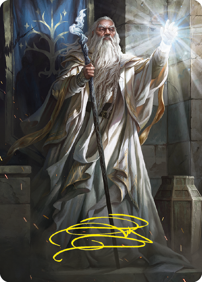 Gandalf the White Art Card (Gold-Stamped Signature) [The Lord of the Rings: Tales of Middle-earth Art Series] | Exor Games New Glasgow