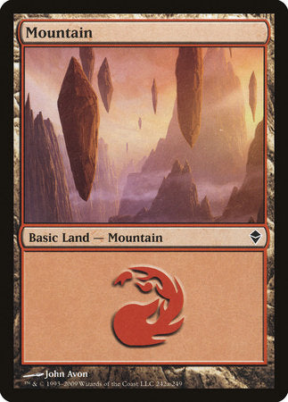 Mountain (242a) [Zendikar] | Exor Games New Glasgow