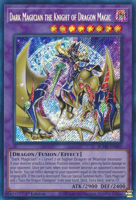 Dark Magician the Knight of Dragon Magic [BLMR-EN001] Secret Rare | Exor Games New Glasgow