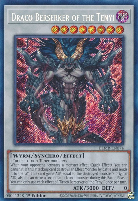 Draco Berserker of the Tenyi [BLMR-EN074] Secret Rare | Exor Games New Glasgow