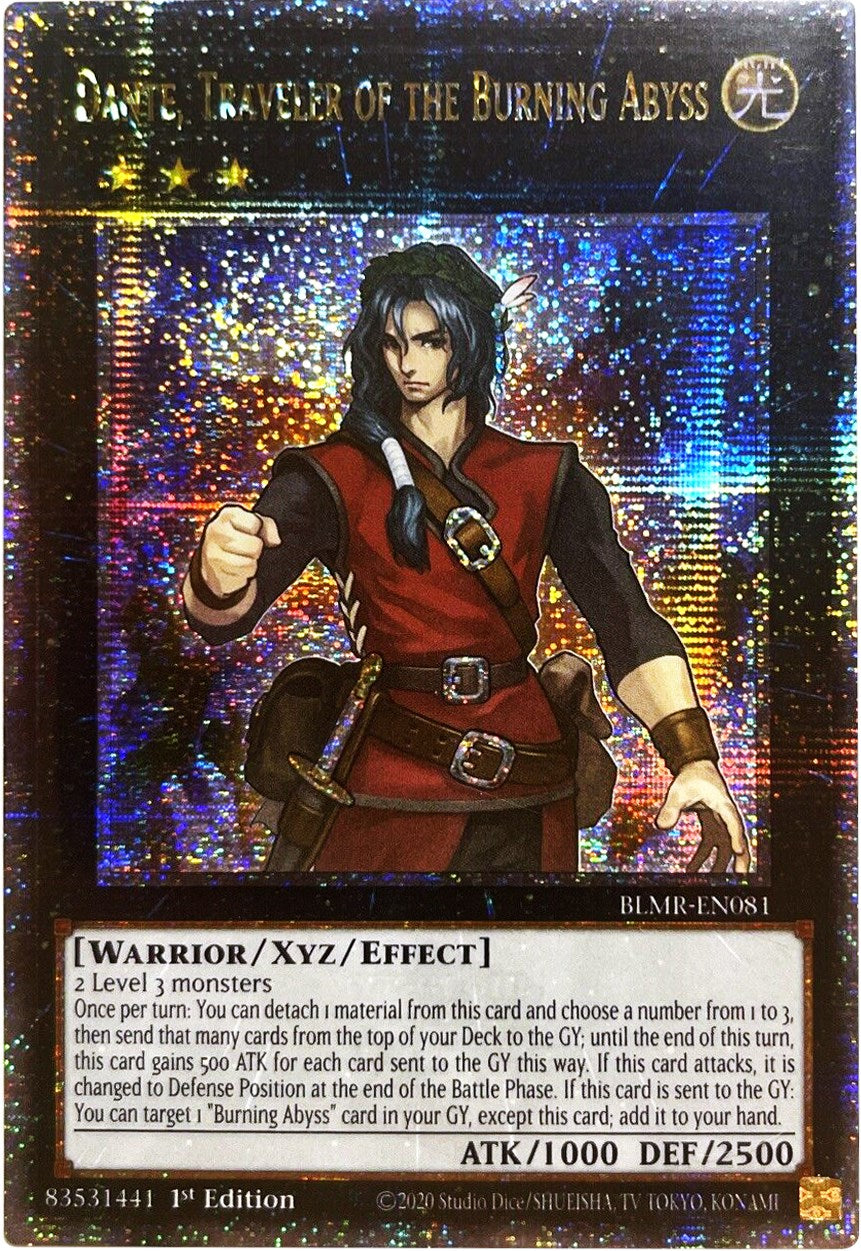 Dante, Traveler of the Burning Abyss [BLMR-EN081] Quarter Century Secret Rare | Exor Games New Glasgow