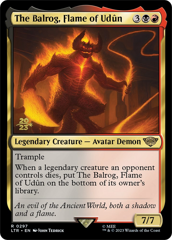 The Balrog, Flame of Udun [The Lord of the Rings: Tales of Middle-Earth Prerelease Promos] | Exor Games New Glasgow