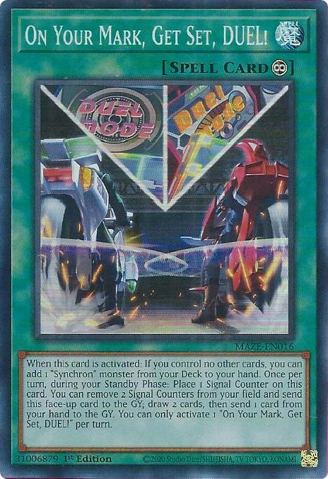 On Your Mark, Get Set, DUEL! [MAZE-EN016] Super Rare | Exor Games New Glasgow