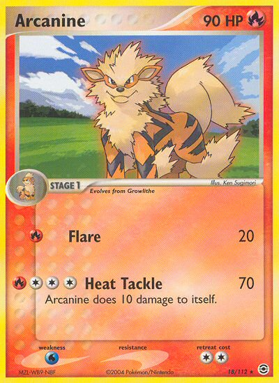 Arcanine (18/112) [EX: FireRed & LeafGreen] | Exor Games New Glasgow