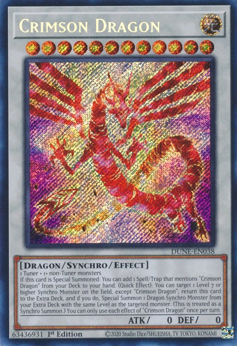 Crimson Dragon [DUNE-EN038] Secret Rare | Exor Games New Glasgow