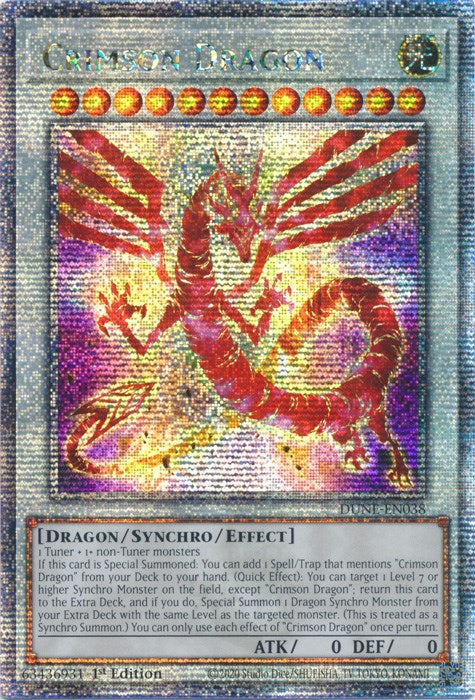 Crimson Dragon [DUNE-EN038] Quarter Century Secret Rare | Exor Games New Glasgow