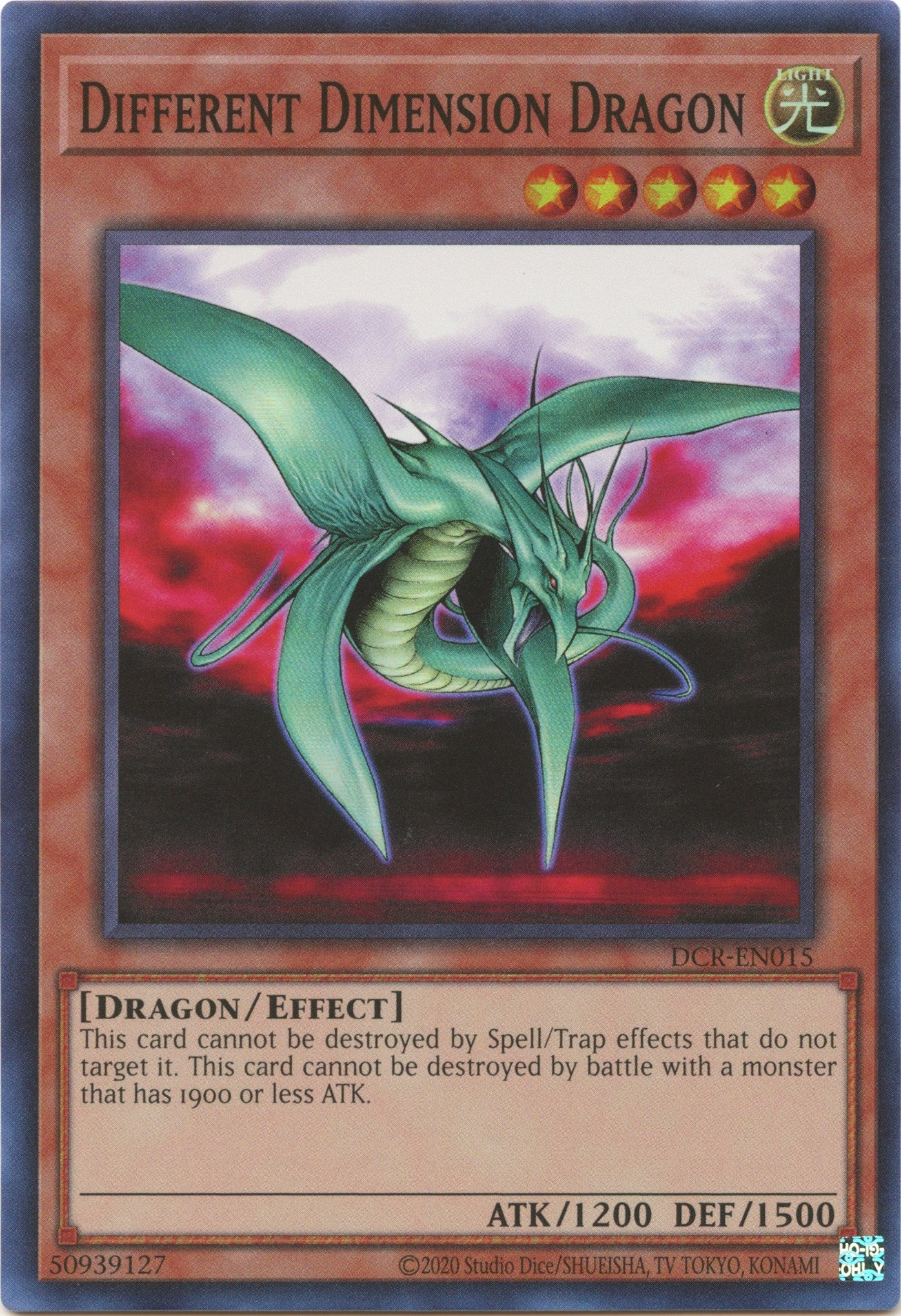 Different Dimension Dragon (25th Anniversary) [DCR-EN015] Super Rare | Exor Games New Glasgow