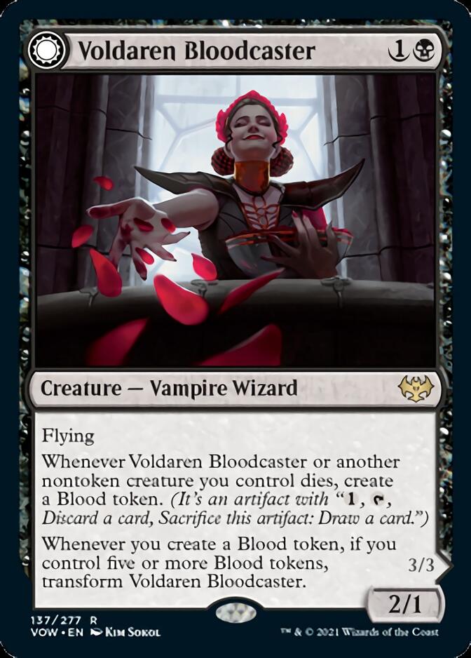 Voldaren Bloodcaster // Bloodbat Summoner [Innistrad: Crimson Vow] | Exor Games New Glasgow