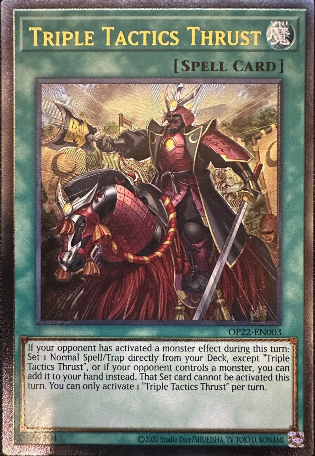 Triple Tactics Thrust [OP22-EN003] Ultimate Rare | Exor Games New Glasgow
