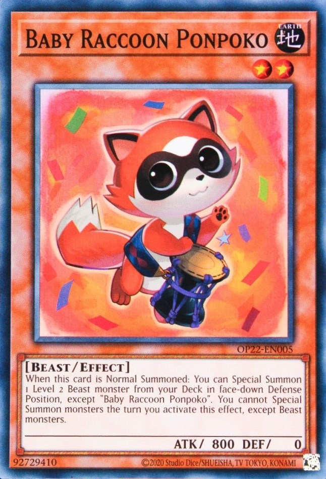 Baby Raccoon Ponpoko [OP22-EN005] Super Rare | Exor Games New Glasgow