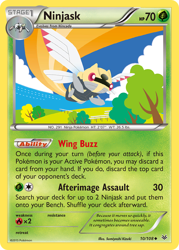 Ninjask (10/108) [XY: Roaring Skies] | Exor Games New Glasgow