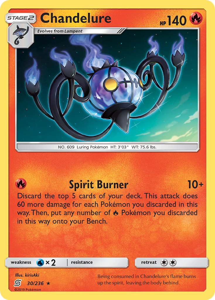 Chandelure (30/236) [Sun & Moon: Unified Minds] | Exor Games New Glasgow