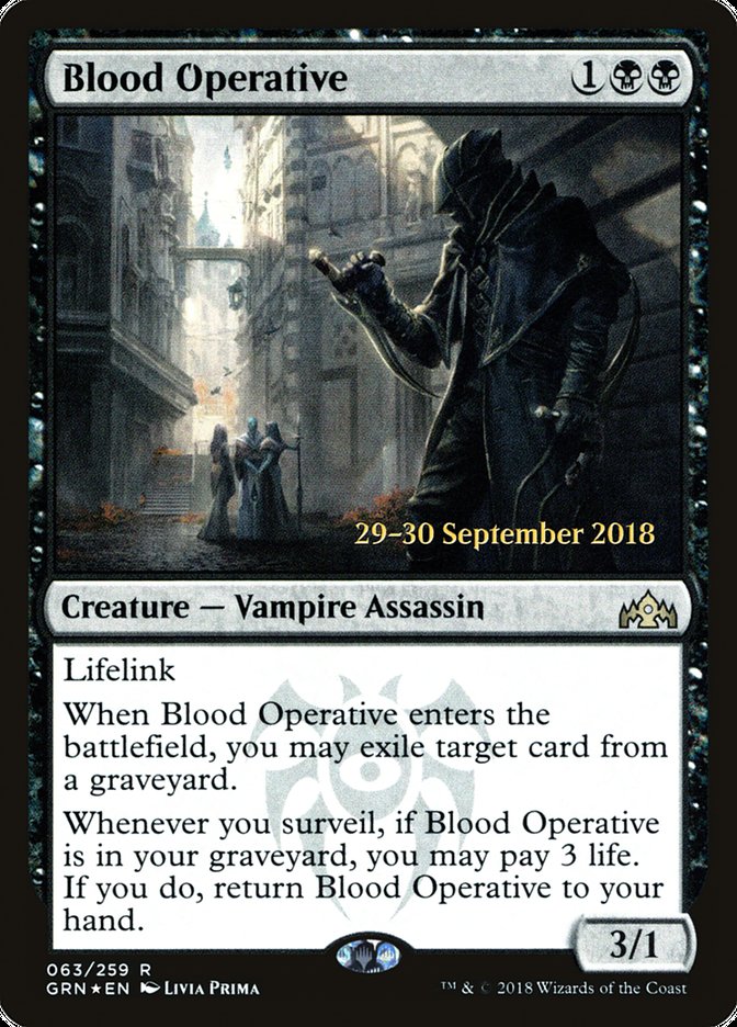 Blood Operative  [Guilds of Ravnica Prerelease Promos] | Exor Games New Glasgow