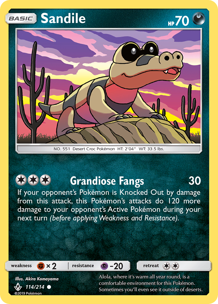 Sandile (114/214) [Sun & Moon: Unbroken Bonds] | Exor Games New Glasgow