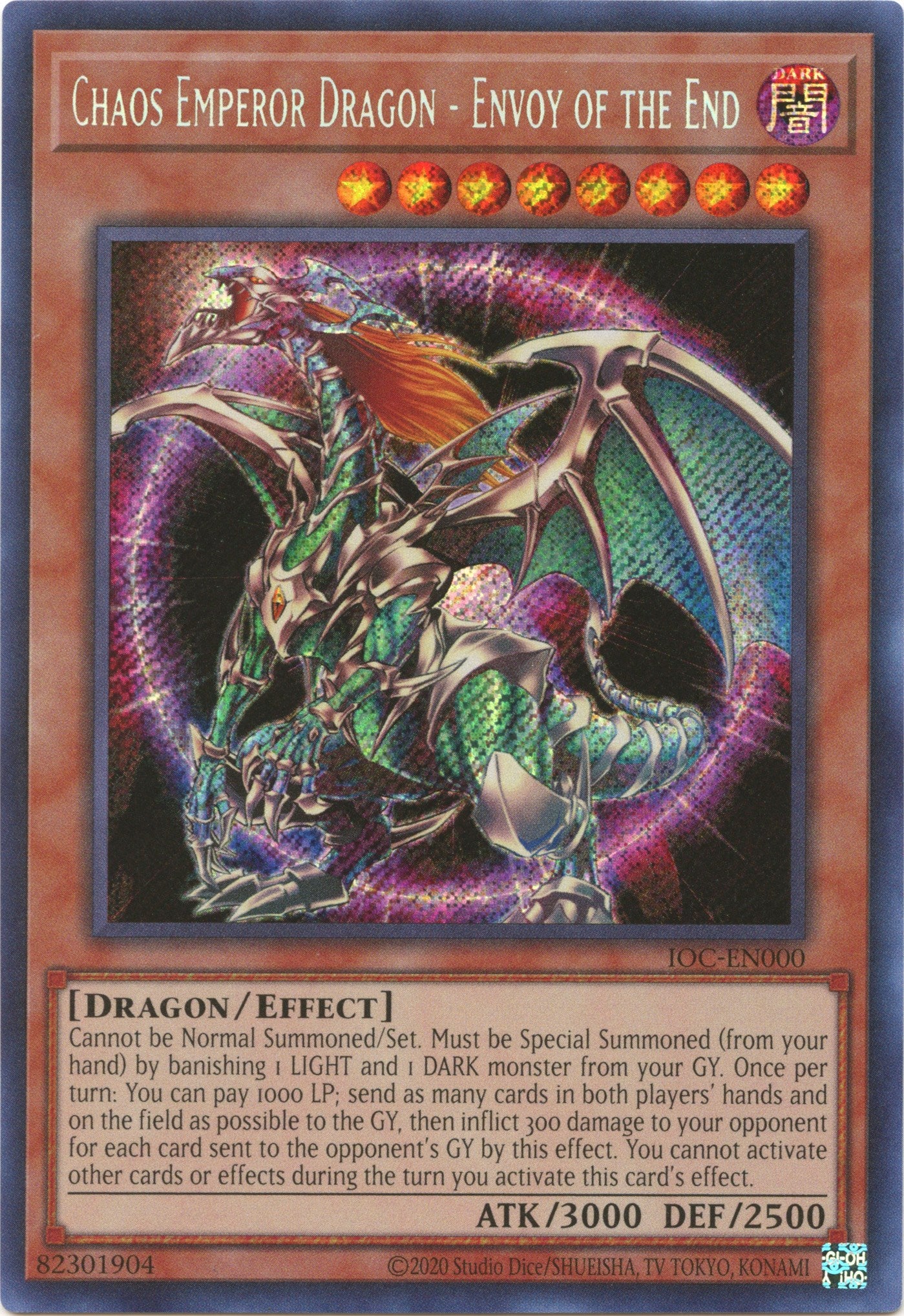 Chaos Emperor Dragon - Envoy of the End (25th Anniversary) [IOC-EN000] Secret Rare | Exor Games New Glasgow