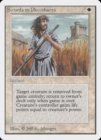 Swords to Plowshares [Unlimited Edition] | Exor Games New Glasgow