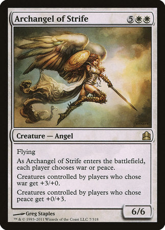 Archangel of Strife [Commander 2011] | Exor Games New Glasgow