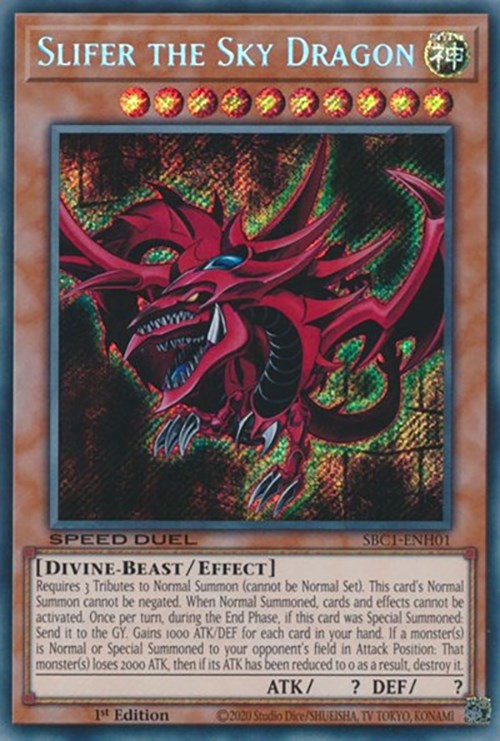 Slifer the Sky Dragon [SBC1-ENH01] Secret Rare | Exor Games New Glasgow