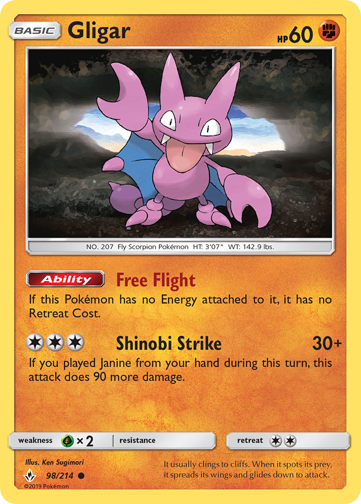 Gligar (98/214) [Sun & Moon: Unbroken Bonds] | Exor Games New Glasgow