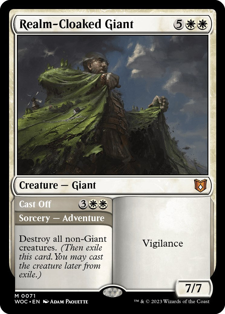 Realm-Cloaked Giant // Cast Off [Wilds of Eldraine Commander] | Exor Games New Glasgow