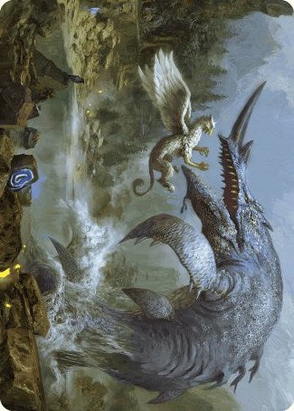 Horned Loch-Whale Art Card [Wilds of Eldraine Art Series] | Exor Games New Glasgow