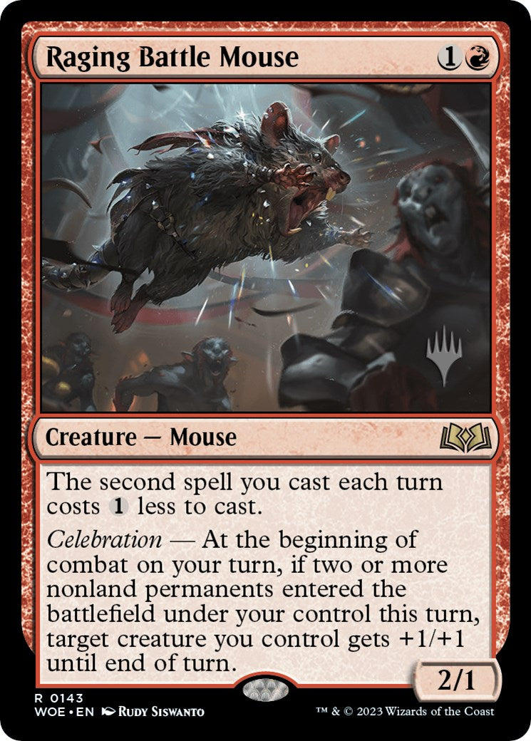 Raging Battle Mouse (Promo Pack) [Wilds of Eldraine Promos] | Exor Games New Glasgow