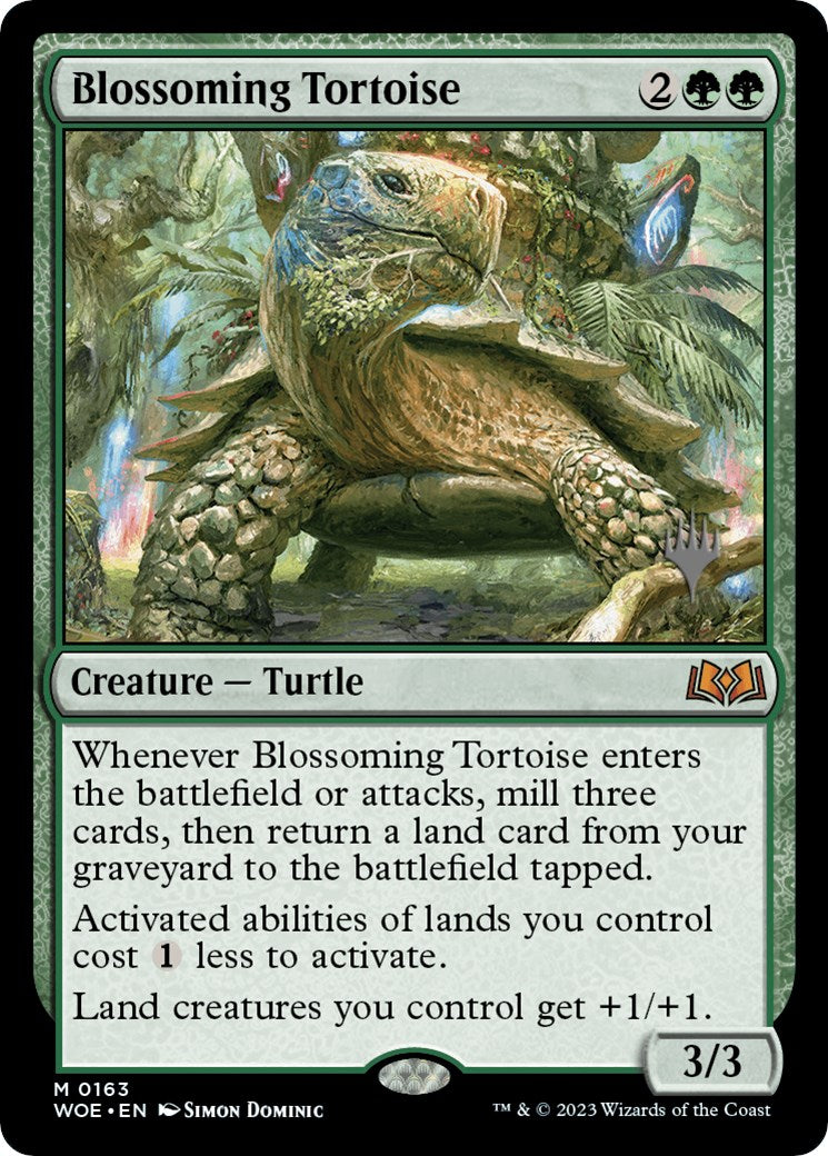 Blossoming Tortoise (Promo Pack) [Wilds of Eldraine Promos] | Exor Games New Glasgow