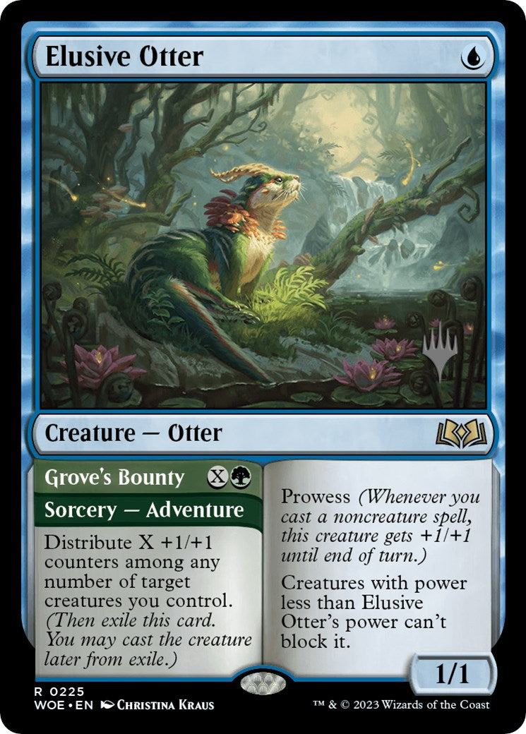 Elusive Otter // Grove's Bounty (Promo Pack) [Wilds of Eldraine Promos] | Exor Games New Glasgow