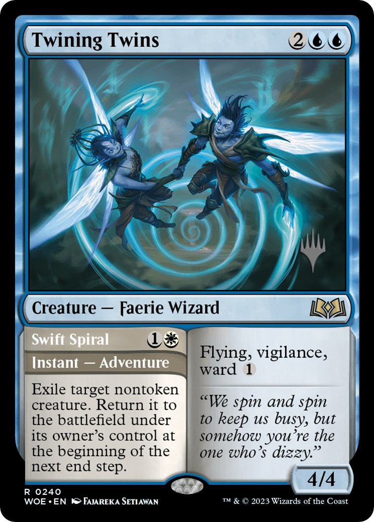 Twining Twins // Swift Spiral (Promo Pack) [Wilds of Eldraine Promos] | Exor Games New Glasgow