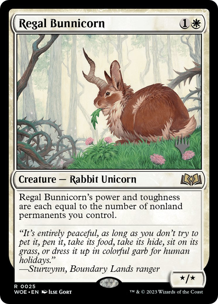 Regal Bunnicorn (Promo Pack) [Wilds of Eldraine Promos] | Exor Games New Glasgow