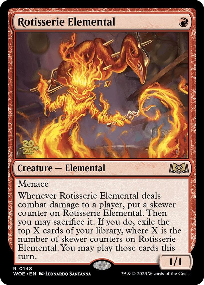 Rotisserie Elemental [Wilds of Eldraine Prerelease Promos] | Exor Games New Glasgow