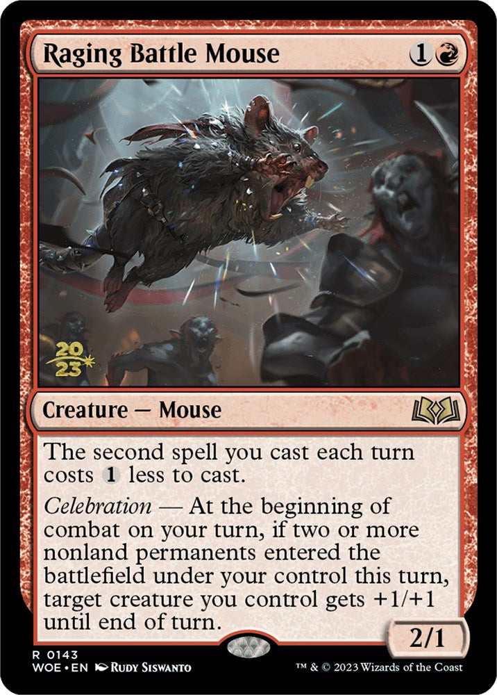 Raging Battle Mouse [Wilds of Eldraine Prerelease Promos] | Exor Games New Glasgow