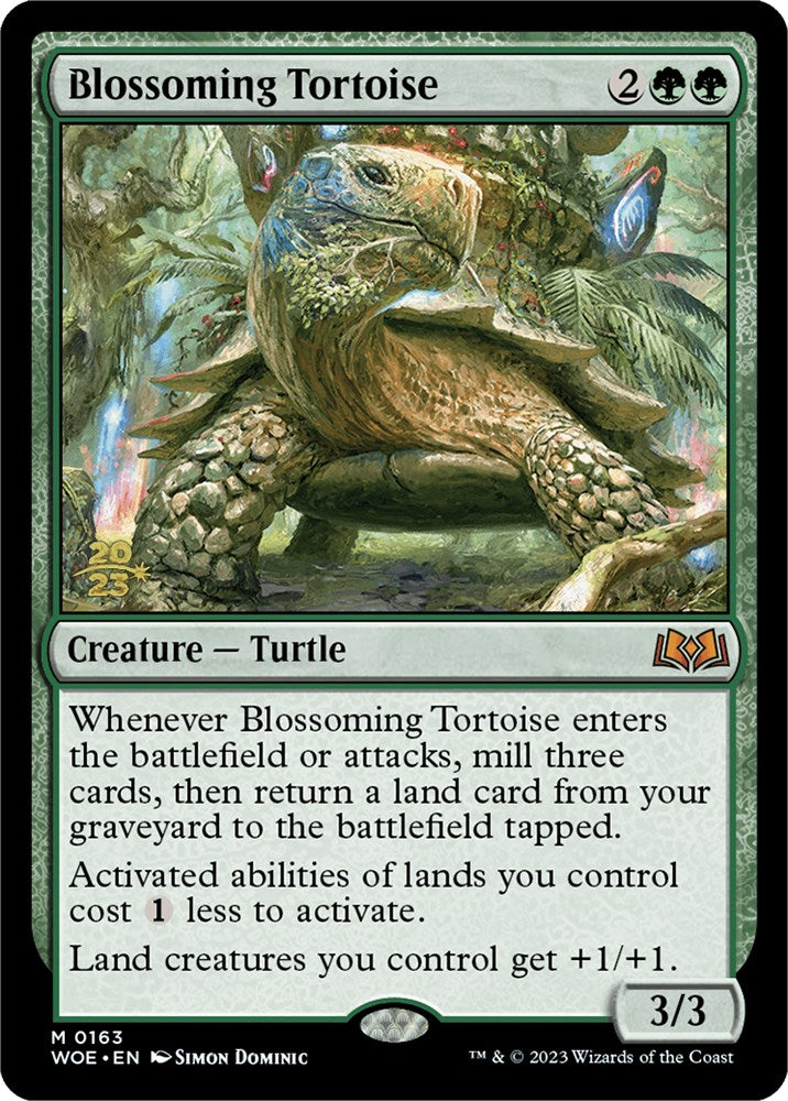 Blossoming Tortoise [Wilds of Eldraine Prerelease Promos] | Exor Games New Glasgow