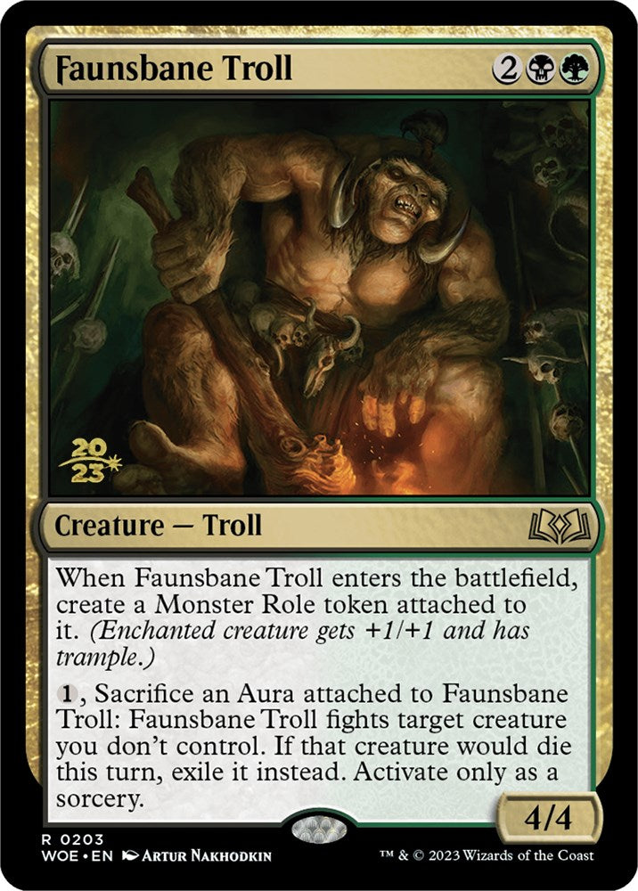 Faunsbane Troll [Wilds of Eldraine Prerelease Promos] | Exor Games New Glasgow