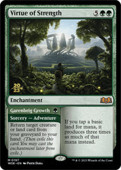 Virtue of Strength // Garenbrig Growth [Wilds of Eldraine Prerelease Promos] | Exor Games New Glasgow