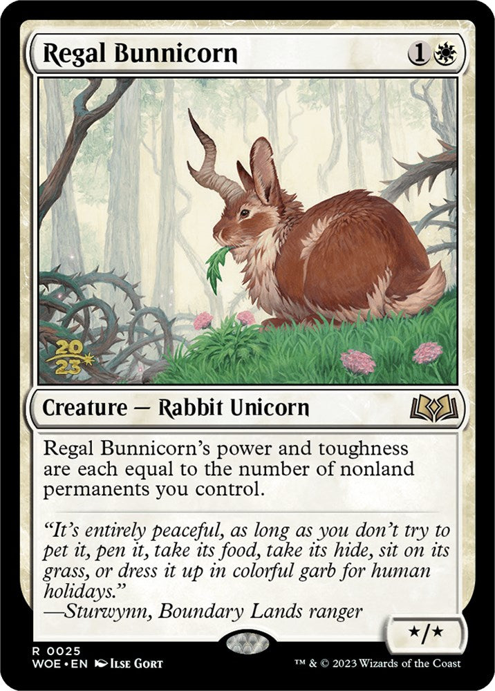 Regal Bunnicorn [Wilds of Eldraine Prerelease Promos] | Exor Games New Glasgow