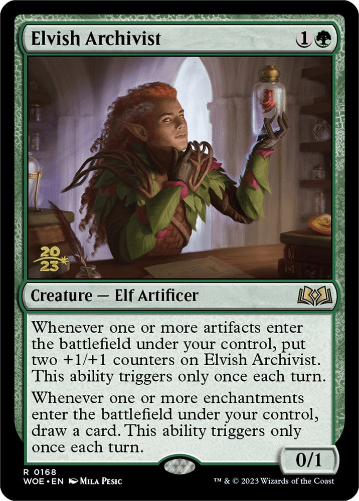 Elvish Archivist [Wilds of Eldraine Prerelease Promos] | Exor Games New Glasgow