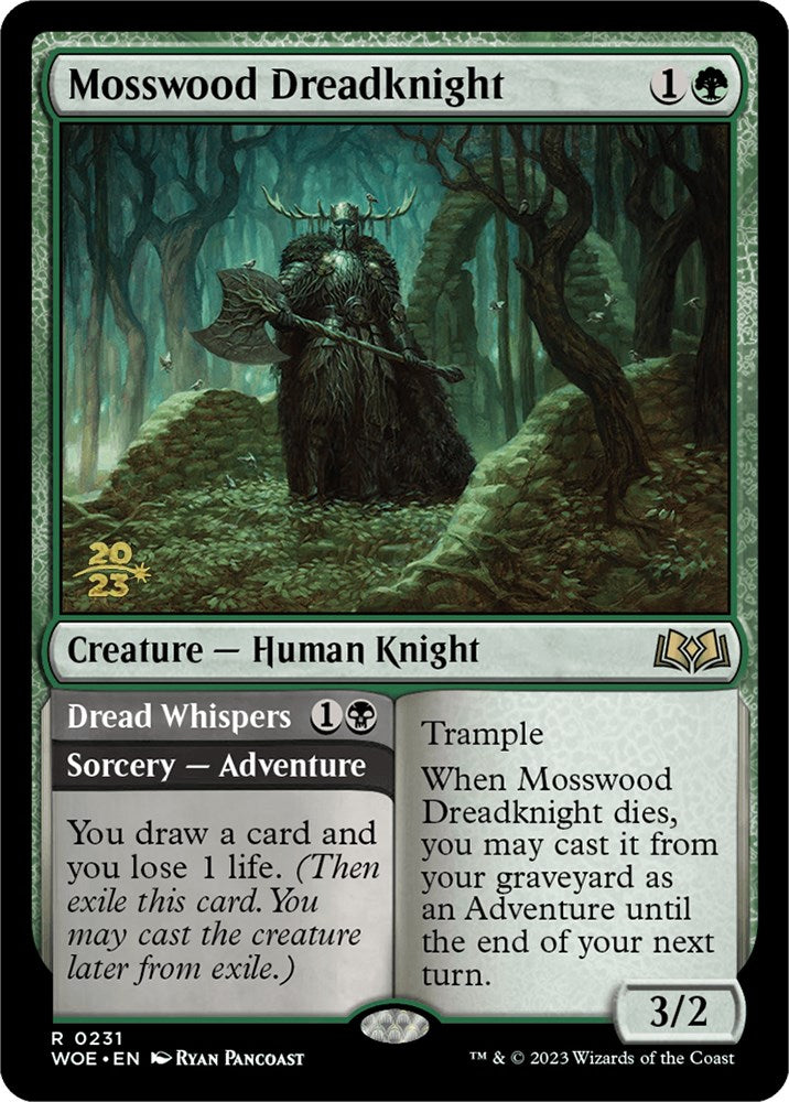 Mosswood Dreadknight // Dread Whispers (Promo Pack) [Wilds of Eldraine Promos] | Exor Games New Glasgow