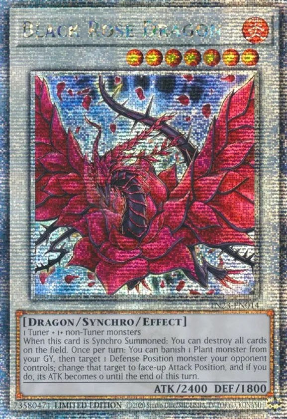 Black Rose Dragon [TN23-EN014] Quarter Century Secret Rare | Exor Games New Glasgow