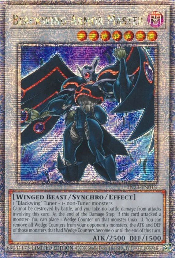 Blackwing Armor Master [TN23-EN015] Quarter Century Secret Rare | Exor Games New Glasgow