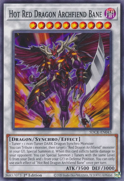 Hot Red Dragon Archfiend Bane [SDCK-EN043] Common | Exor Games New Glasgow