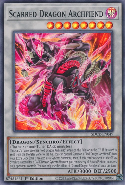 Scarred Dragon Archfiend [SDCK-EN049] Super Rare | Exor Games New Glasgow