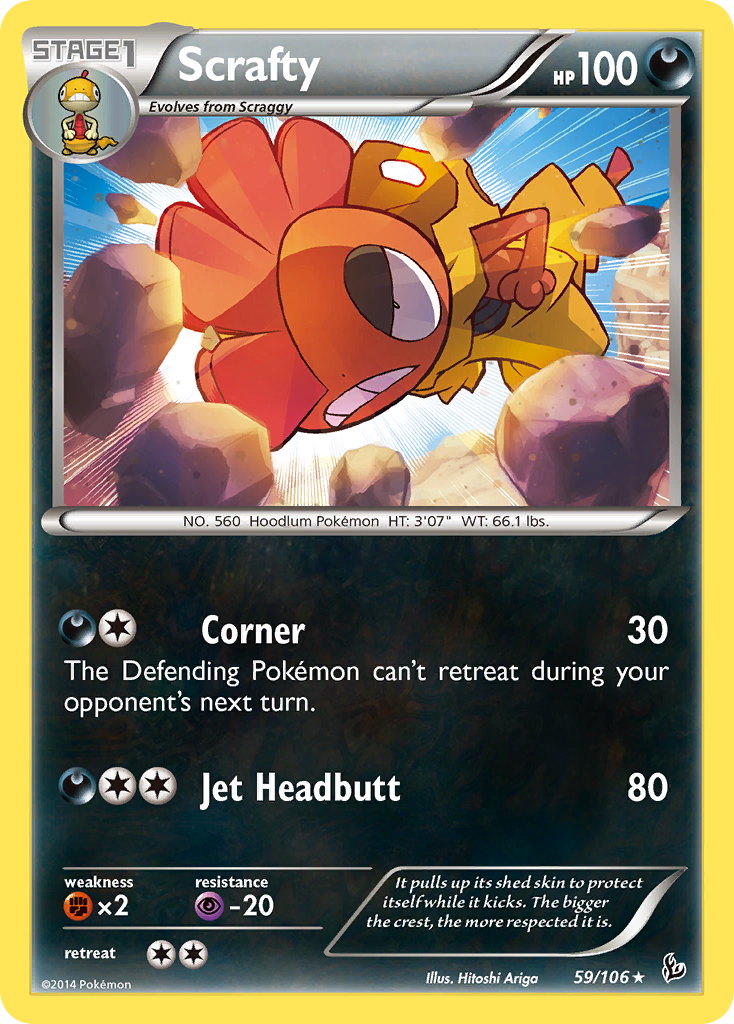 Scrafty (59/106) [XY: Flashfire] | Exor Games New Glasgow