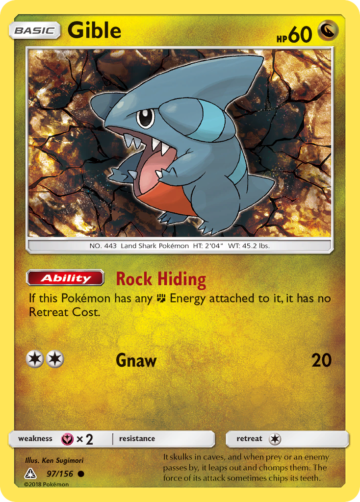 Gible (97/156) [Sun & Moon: Ultra Prism] | Exor Games New Glasgow