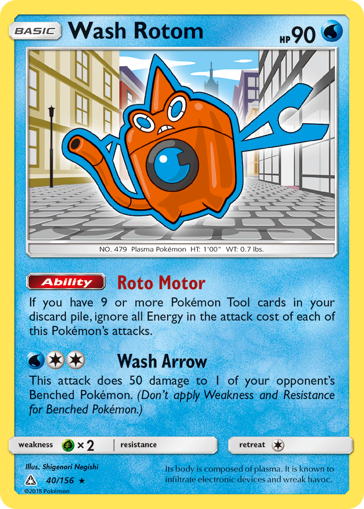 Wash Rotom (40/156) [Sun & Moon: Ultra Prism] | Exor Games New Glasgow