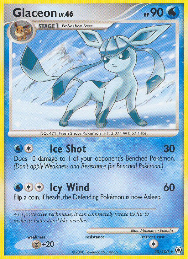 Glaceon (20/100) [Diamond & Pearl: Majestic Dawn] | Exor Games New Glasgow