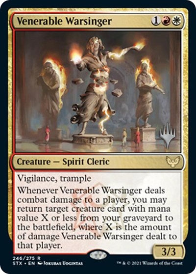 Venerable Warsinger (Promo Pack) [Strixhaven: School of Mages Promos] | Exor Games New Glasgow