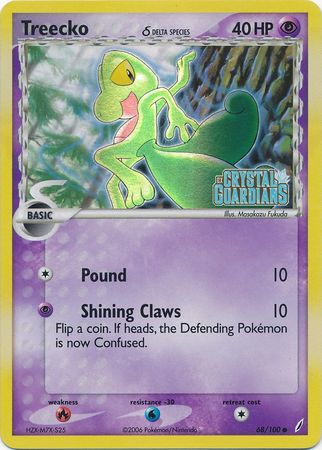 Treecko (68/100) (Delta Species) (Stamped) [EX: Crystal Guardians] | Exor Games New Glasgow