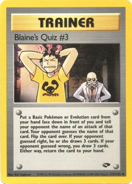 Blaine's Quiz #3 (112/132) [Gym Challenge Unlimited] | Exor Games New Glasgow